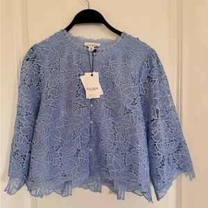 Blue Lace Women Top